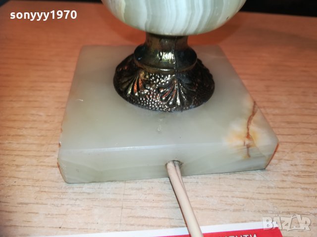 мраморна лампа 35х20см внос франция 1502212107, снимка 8 - Колекции - 31828499