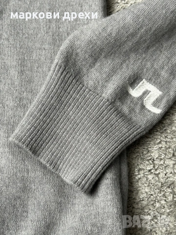 J.LINDEBERG Kian Tour Merino Zip Grey Melange, снимка 8 - Пуловери - 53166439