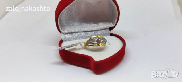 Златен пръстен с Брилянти-3,56гр/18кр, снимка 5 - Пръстени - 39833773