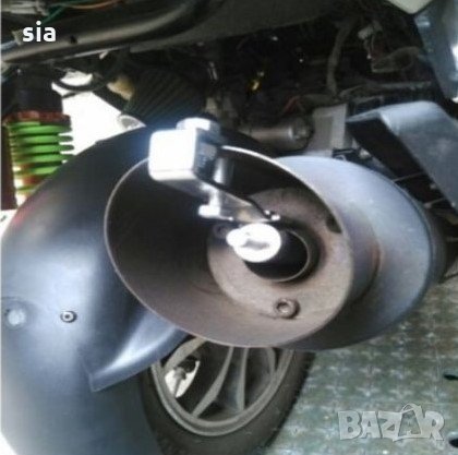 Свирка за ауспух S, турбо звук/ саунд, резонатор, Размер S 32-43mm, сив, снимка 3 - Аксесоари и консумативи - 33988183