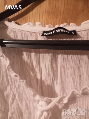 Нов - 50% Tally Wejl къс топ бял втален S размер, снимка 4 - Корсети, бюстиета, топове - 36989152