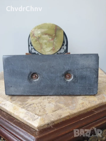 2бр стари книгоразделители оникс върху мрамор 16см/чифт мраморни декорации, снимка 7 - Декорация за дома - 50666862