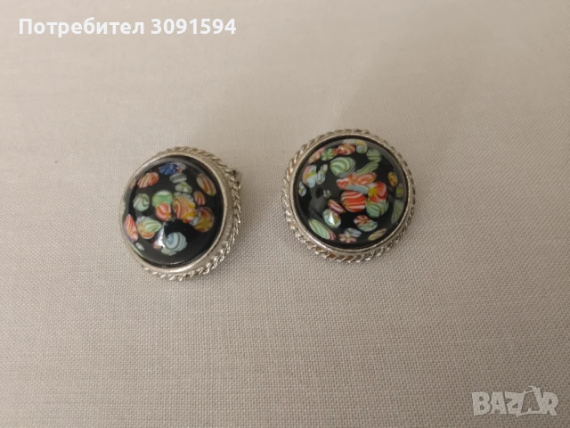 Винтидж обеци от муранско стъкло, Мурано На клипс