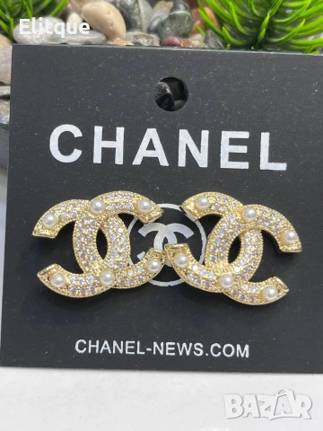 обеци от висококачествена стомана chanel , снимка 8 - Обеци - 53227663