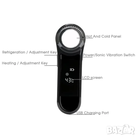 Масажор за лице и очи с крио и термотерапия топъл студен чук, снимка 6 - Козметични уреди - 52212498