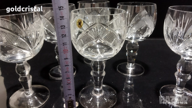 кристални чаши Рамона, снимка 3 - Антикварни и старинни предмети - 25718432