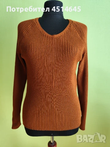 Елегантна дамска блуза в кафяво размер L 
