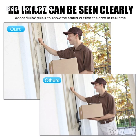 4.3" Безжичен, интелигентен видеозвънец с камера и 4.3" монитор, снимка 4 - Други - 51592170