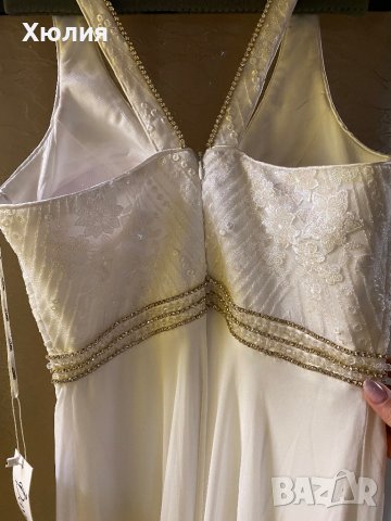 Нова бяла рокля с камъни , снимка 6 - Рокли - 40135616