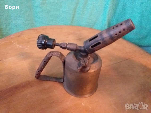 Бронзова немска бензинова лампа, снимка 5 - Други ценни предмети - 31722075
