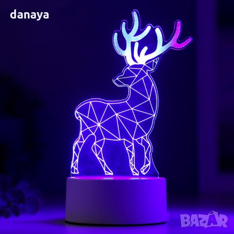2451 Декоративна 3D LED лампа Северен елен коледна украса, снимка 4 - Декорация за дома - 34414071