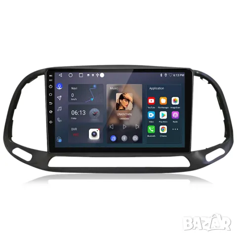 Мултимедия за Fiat Doblo, 2015-2019, Двоен дин, Навигация, дисплей, плеър, екран, Android, снимка 3 - Аксесоари и консумативи - 49961547