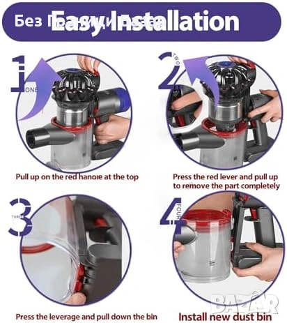 Нов Резервен контейнер Dyson V7 V8 967699-01 с HEPA филтри за прахосмукачка, снимка 3 - Прахосмукачки - 54131159