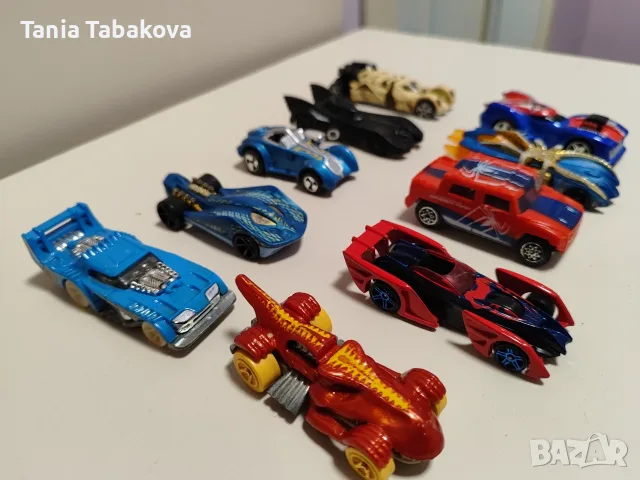 Сет от 10 броя метални колички Спайдърмен, Батман и други , снимка 3 - Коли, камиони, мотори, писти - 55806429