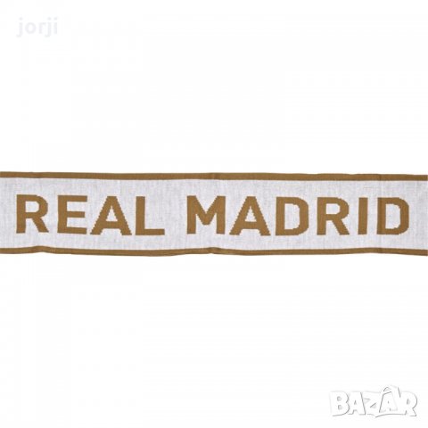 Оригинален Шал adidas Mens RMFC Real Madrid Scarf White/Dark Football Gold, снимка 2 - Шалове - 33739888