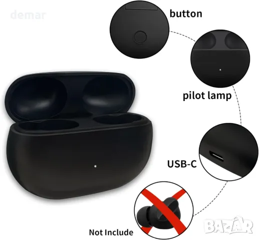 Заряден калъф, съвместим с безжични слушалки Beats Studio Buds/Buds+ (не включва слушалки), черен, снимка 7 - Безжични слушалки - 50288326