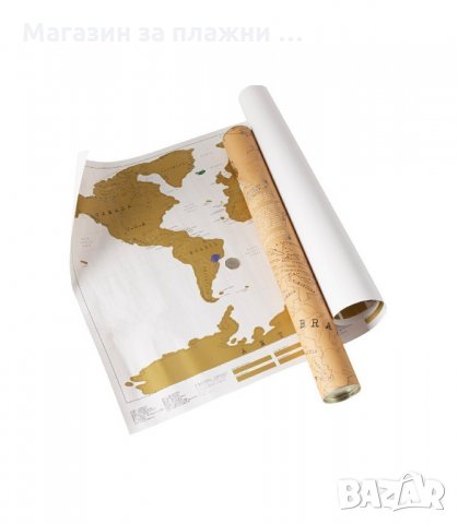 СКРЕЧ КАРТА НА СВЕТА ЗА ИЗТРИВАНЕ - код 1078, снимка 11 - Картини - 34061372