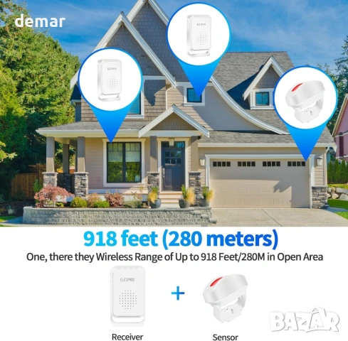 Безжична алармена система със сензор за легло и система за предотвратяване на падания, снимка 6 - Други стоки за дома - 53933913