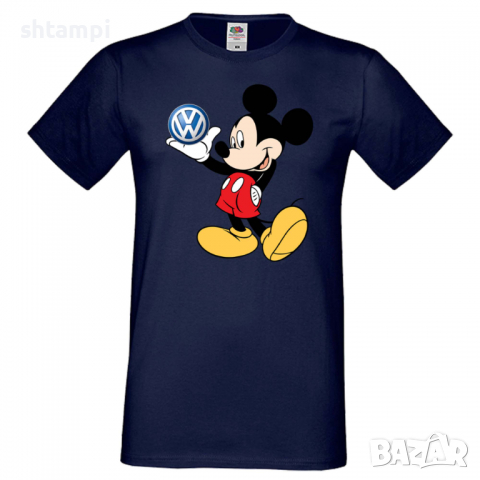 Мъжка тениска Mickey Mouse VW Подарък,Изненада,Рожден ден, снимка 6 - Тениски - 36577739