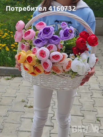 Подаръчни бели и кафяви плетени овални  кошници,  кошница за декорация , снимка 10 - Декорация за дома - 49966899