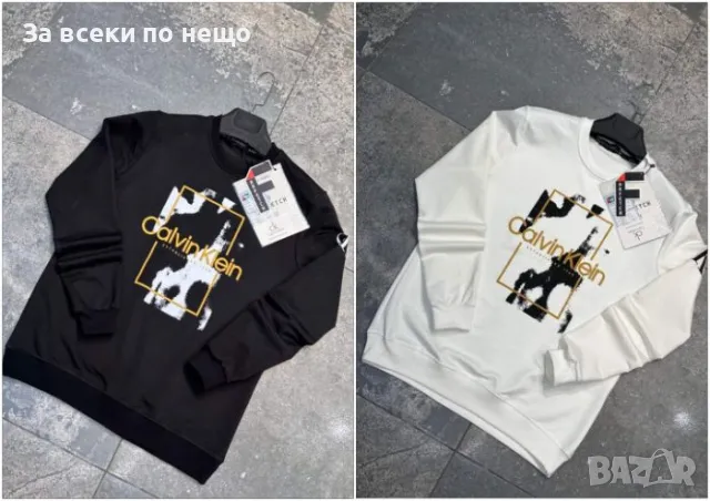 Мъжка памучна блуза с дълъг ръкав Calvin Klein - 2 налични цвята Код A80