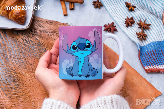 Порцеланови чаши със Стич, снимка 15 - Чаши - 42843346