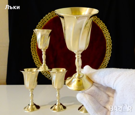 Бронзови чаши за ракия,многостен. , снимка 4 - Антикварни и старинни предмети - 38068388