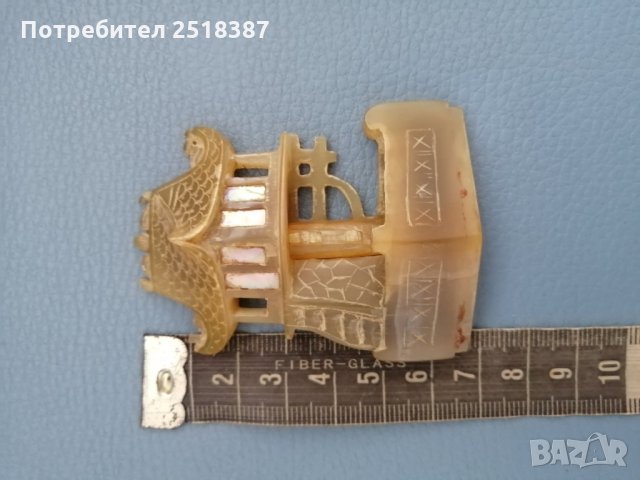 Фигура Нетцке,Мейджи,период,Нетске,седеф и рог,Рр!, снимка 2 - Статуетки - 35016904