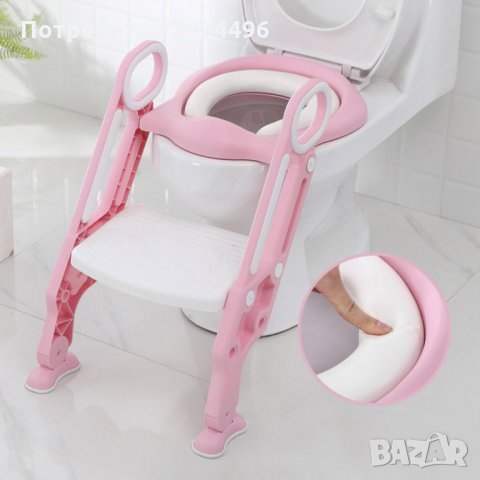 Детска седалка за тоалетна чиния със стълба, снимка 11 - Други - 30852263
