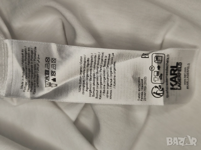 Оригинална Karl Lagerfeld дамска тениска XL, снимка 6 - Тениски - 51794471