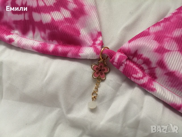 Нов комплект розов дамски бански от две части с принт сърчица р-р XS, S, M, L , снимка 17 - Бански костюми - 50900005