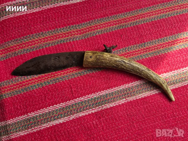 Ножка сойка рог 19 век, снимка 3 - Антикварни и старинни предмети - 56275674