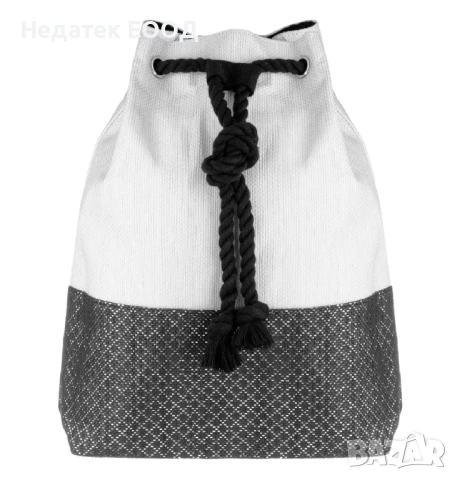 Дамска раница, Черно - Бяло, 39x9x43см.