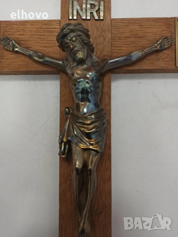 Дървен кръст разпятие Исус Христос, снимка 2 - Други ценни предмети - 31410314