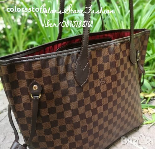 Кафява чанта Louis Vuitton Neverfull код SS127, снимка 3 - Чанти - 38322049