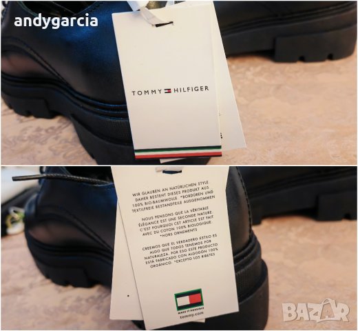 Оксфордки Tommy Hilfiger Leather LAce Up Shoe 37ми номер 23.5см стелка FW0FW06780 Black чисто нови, снимка 13 - Дамски ежедневни обувки - 42917617