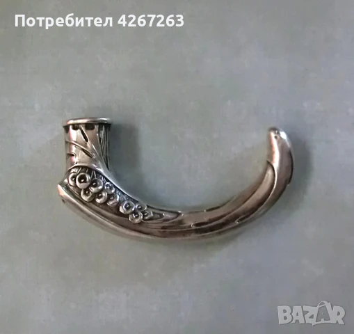 Старинна сребърна дръжка за чадър Art Nouveau / Jugendstil / Liberty