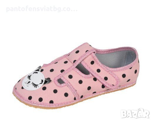 Детски пантофи "Barefoot" розово коте 21/33
