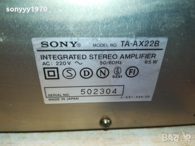 *sony ta-ax22b black amplifier-made in japan 3112201340, снимка 18 - Ресийвъри, усилватели, смесителни пултове - 31266677