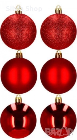 Комплект от 6 броя коледни топки, 4 см. 5лв., снимка 2 - Декорация за дома - 52713743