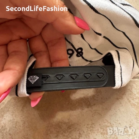 Шапка с козирка Diamond Supply Brilliant регулируема бяло и черно, снимка 7 - Шапки - 52815622