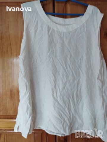 Продавам макси потник от естествена коприна цвят екрю, снимка 1