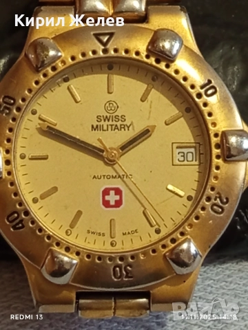 Марков часовник SWISS MILITARY AUTOMATIC SWISS MADE стил и класа 51525, снимка 10 - Мъжки - 52376481