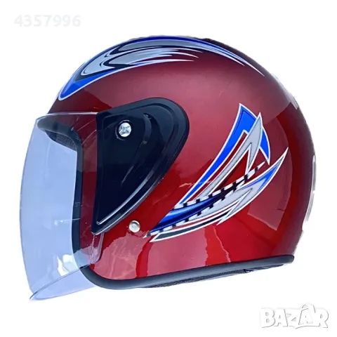  Каска за мотор - 2415 - 3 червена