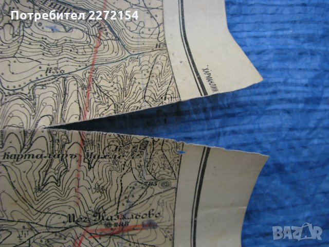 Стара военна карта-5, снимка 4 - Антикварни и старинни предмети - 31780199