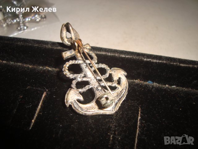 СТАРА МЕТАЛНА БРОШКА КОТВА с КРЪСТЧЕ ХРИСТИЯНСКИ СИМВОЛ на ВЯРАТА 20942, снимка 5 - Други - 32175845