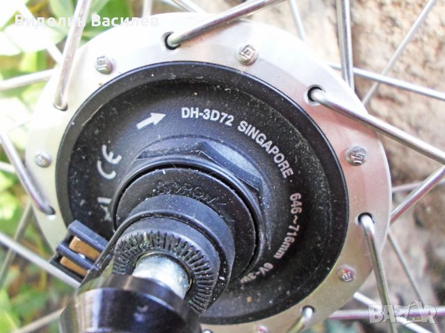 Динамо главина/капла/за диск и v brake 28*29 Shimano, снимка 2 - Части за велосипеди - 37635769