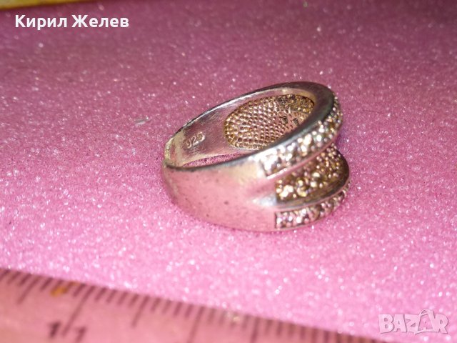 СКЪПОЦЕНЕН СРЕБЪРЕН ПРЪСТЕН СРЕБРО 925 РЕГУЛИРУЕМ ВИНТИДЖ АРТ МОДЕЛ с БЛЕСТЯЩИ ФАСЕТ ЦИРКОНИ 43253, снимка 7 - Пръстени - 44316761