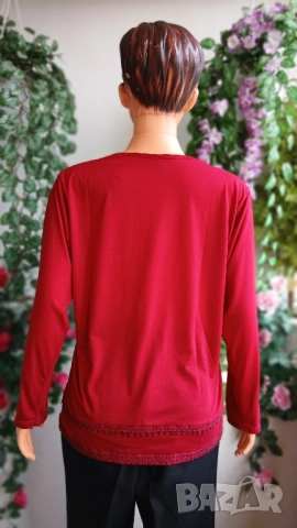 Дамски стилни еластични блузи с дантели., снимка 9 - Блузи с дълъг ръкав и пуловери - 51870911