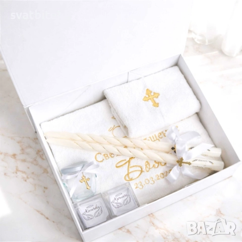 Църковен комплект за Свето Кръщение, снимка 8 - Подаръци за кръщене - 52962814